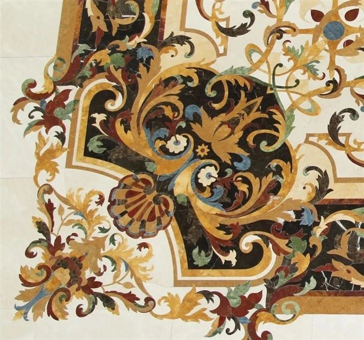 Medallion Marble Floor Decor