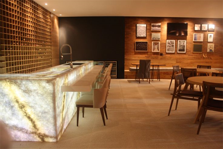 New Design Led Marble Light Gem Stone Coaster